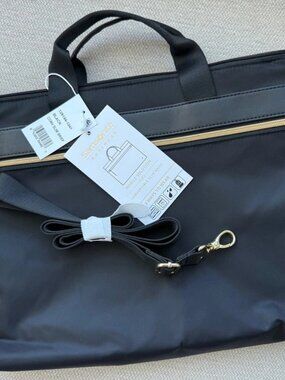 Samsonite Laptop Bag Black Nylon Mobile Solution Convertible Slim Brief Travel